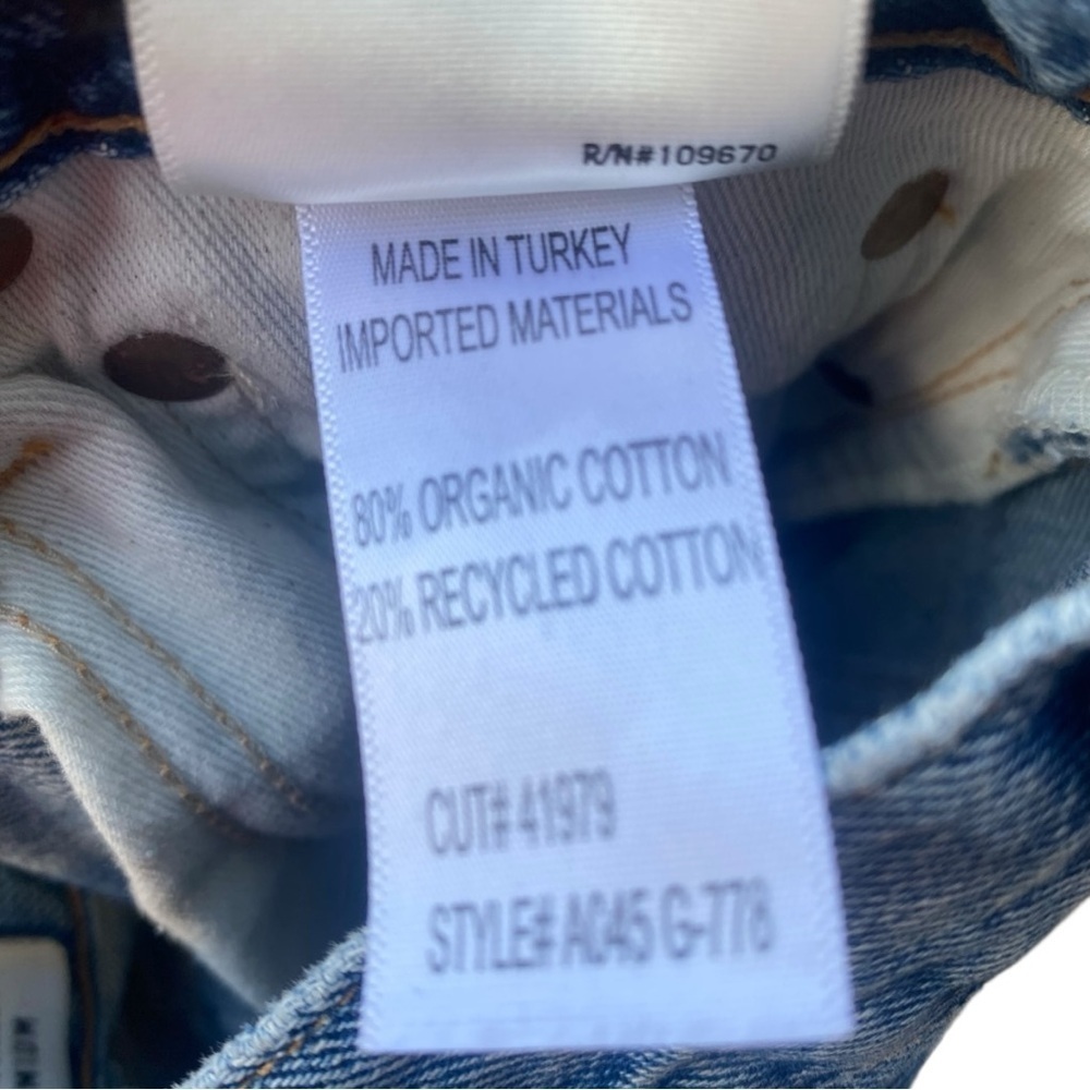 AGOLDE Feel Good High Rise Classic Jeans Distressed Button Fly I Size: 23 - Picture 11 of 11